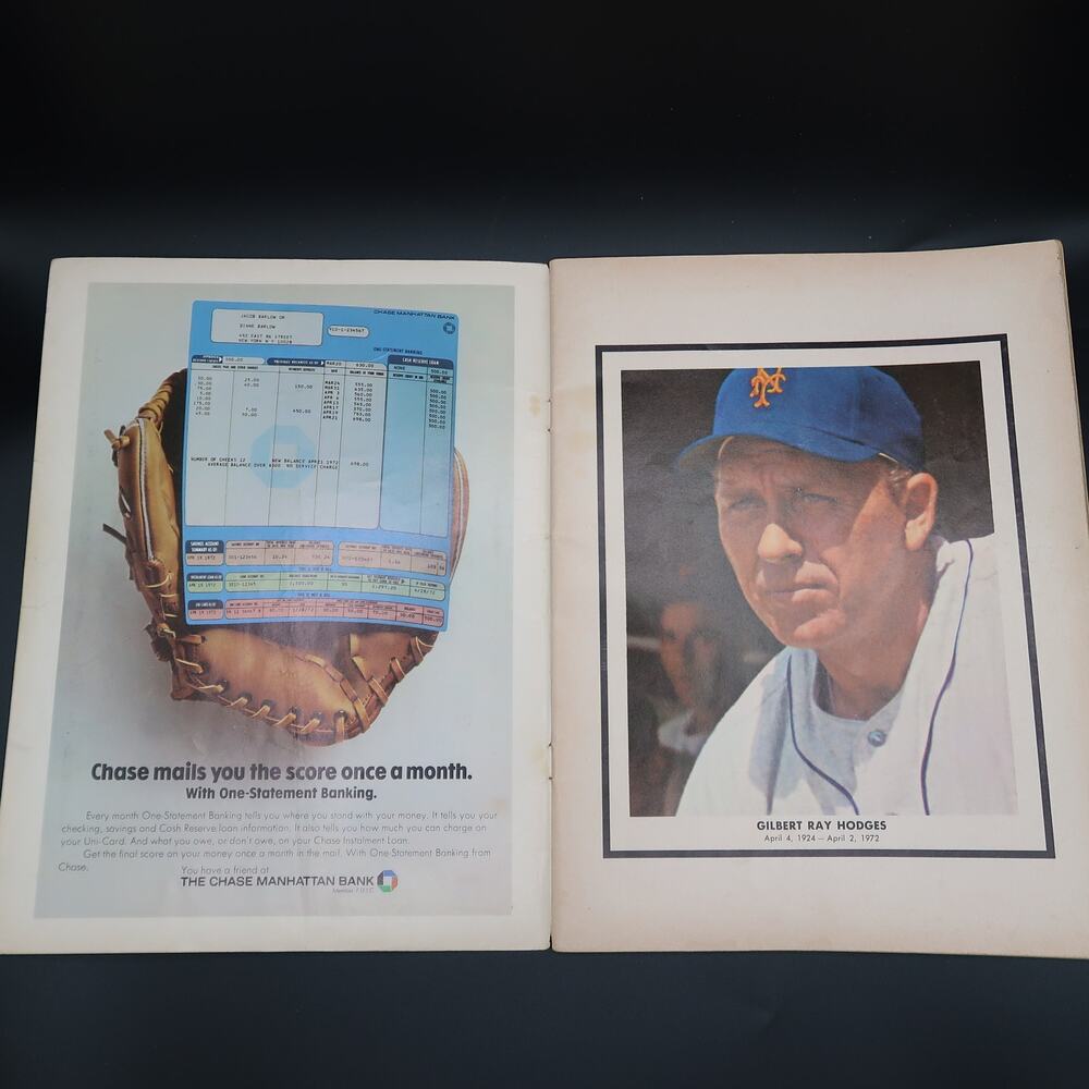 New York Mets 1972 Program & Scorecard Revised Ed Tom Seaver Baseball Vintage